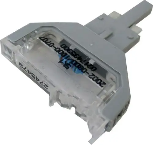 Parameterstecker von Wolf mit transparentem Gehäuse und Steckeranschluss. Eignet sich für verschiedene Anwendungen in elektrischen Geräten.